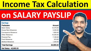 Income Tax Calculation on Salary Payslip | How to Calculate Income Tax [Calculator]