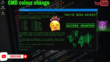 Command prompt Color change Like hacker || CMD tips and tricks