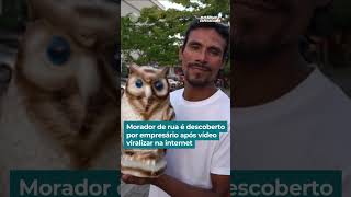 Morador de rua é descoberto por empresário após vídeo viralizar na internet | #DomingoEspetacular