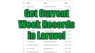 How to Get Current Week Records in Laravel | Coding Xpress