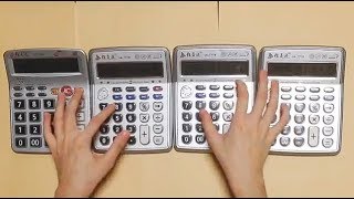 Super Mario Theme  played by Four calculators