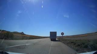 Deterioro de la calzada N-2 cerca de Bujaraloz