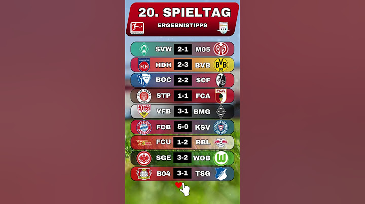 20.Spieltags der 1.Bundesliga