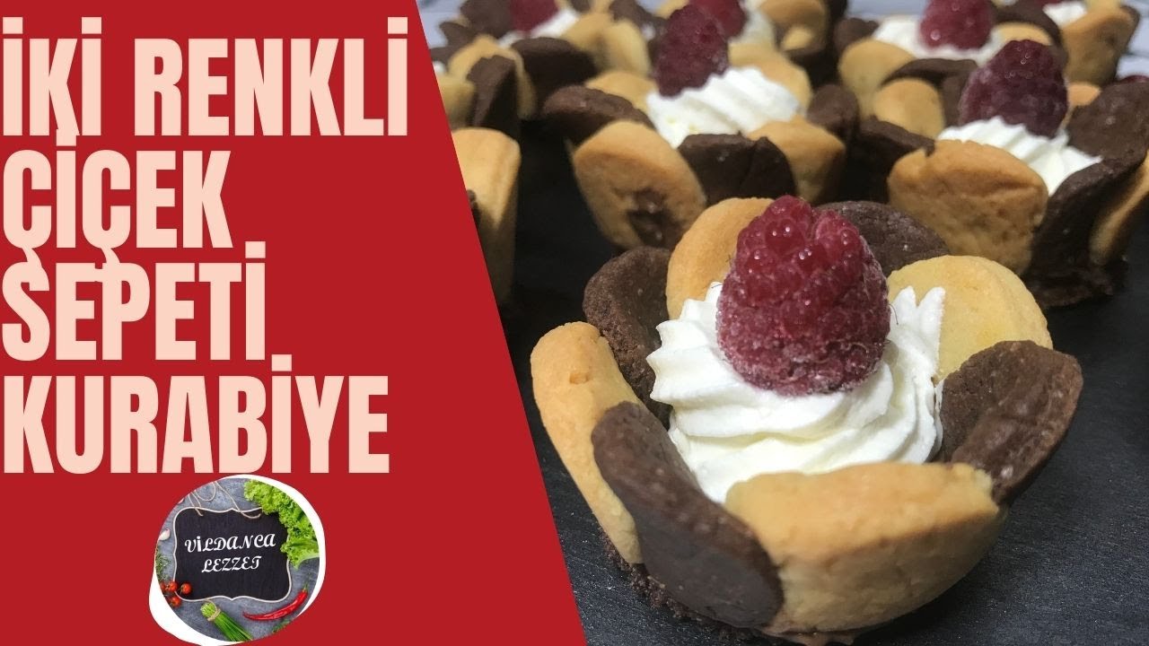 💯ÇİÇEK SEPETİ KURABİYE🔝 İKİ RENKLİ 👌🏼/ YEMEYE KIYAMAYACAKSINIZ YouTube