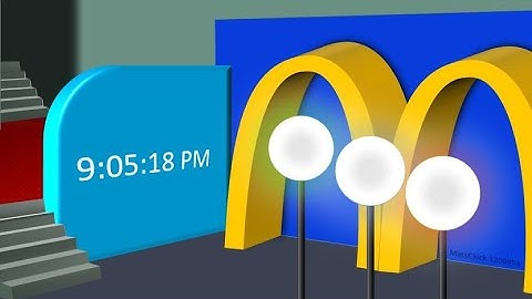 MatsClock 120095a - Free PowerPoint Digital Clock McDonald PPT Timer