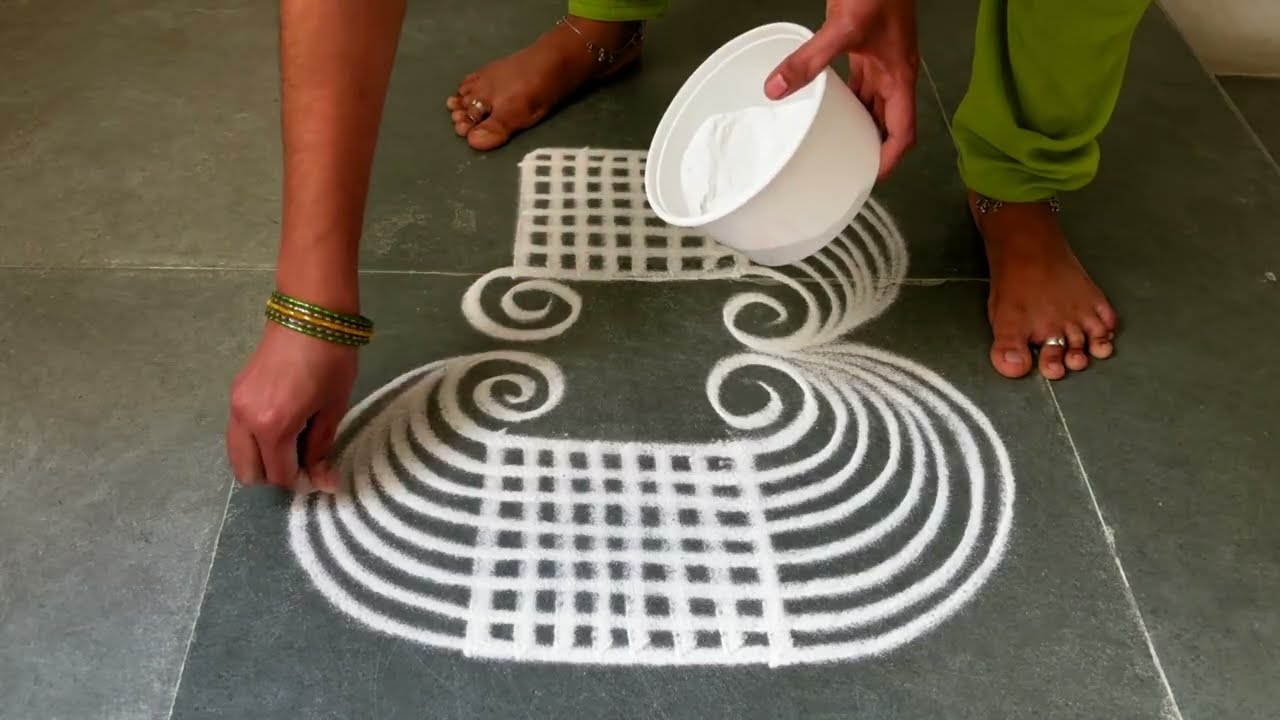 Thaivelli padikolam designs| Simple muggulu designs| easy rangoli designs| Beginners kolam