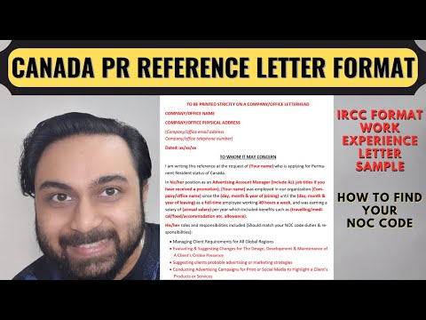 Canada PR Reference Letter Format | Express Entry Work Experience Reference Letter Sample