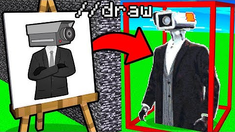 I CHEATED with //DRAW in SKIBIDI CAMERAMAN Build Challenge (Minecraft)