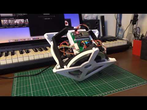 お母ちゃん製作の３軸姿勢制御モジュール　点倒立動作！
