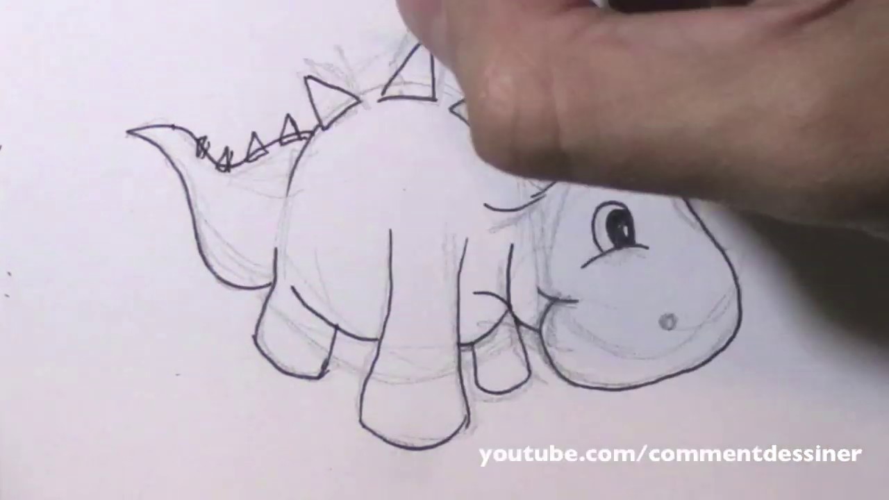COMMENT DESSINER un DINOSAURE facilement - YouTube