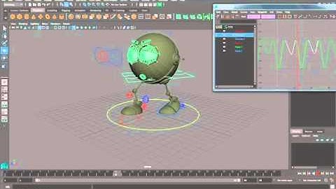 Maya Animation Example: Happy Go Lucky Robot Walk Cycle