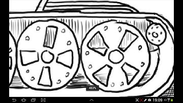 Doodling a cartoon on the Samsung Galaxy Note 10.1 using ArtFlow