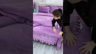 Smart Sleep Secret😴Fall in Love With This Velvet Bedding Set#shorts#trending#smarttools#viralvideo