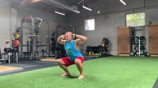 Isometric Bodyweight Deep Squat With Midlow Trap Activation To Y Reach