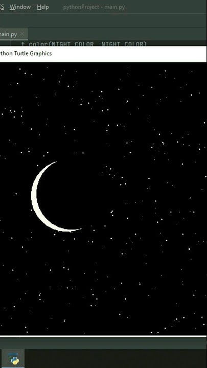 Draw Starry Night 😳 Using Python Turtle | #shorts #shortvideo #short # ...