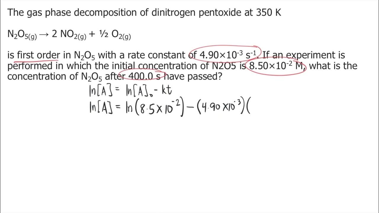 the-gas-phase-decomposition-of-dinitrogen-pentoxide-at-350-k-is-first
