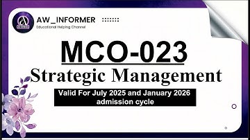 MCO 023 Solved Assignment 2025–26 | MCO 023 Solved Assignment in English 25-26 | Free on #yt #ignou