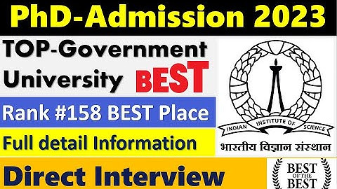 Best PhD 2023 application II Don