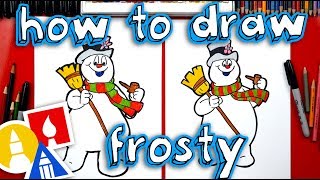 how to draw frosty the snowman