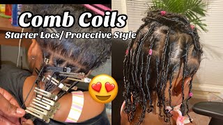 Comb Coil Starter Locs!? | Protective Style on 3B Hair