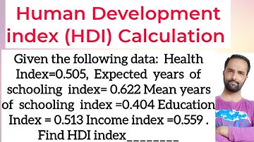 Human Development index Calculation Health Index Eduucation Index Income Index #HDI #gateeconomics