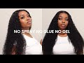 WEAR &amp; GO 4x7 Pre Cut Curly Glueless Wig + SUPER EASY INSTALL *no glue needed* | Westkiss Hair