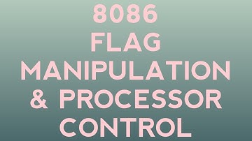 8086 Flag Manipulation & Processor Control Instructions Unit 2 lecture 8