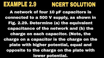 A network of four 10 µF capacitors is connected to a 500 V supply, as shown in Fig. 2.29. Determine