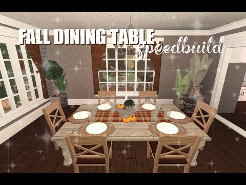 Fall Dining Table | Bloxburg Speedbuild - YouTube