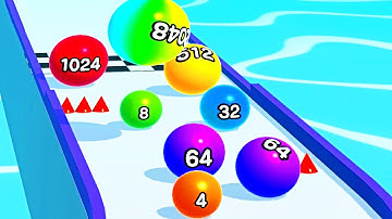 Ball Run 2048 Merge Number ! MAX LEVELS Gameplay Walkthrough New Update Part 225 android, ios