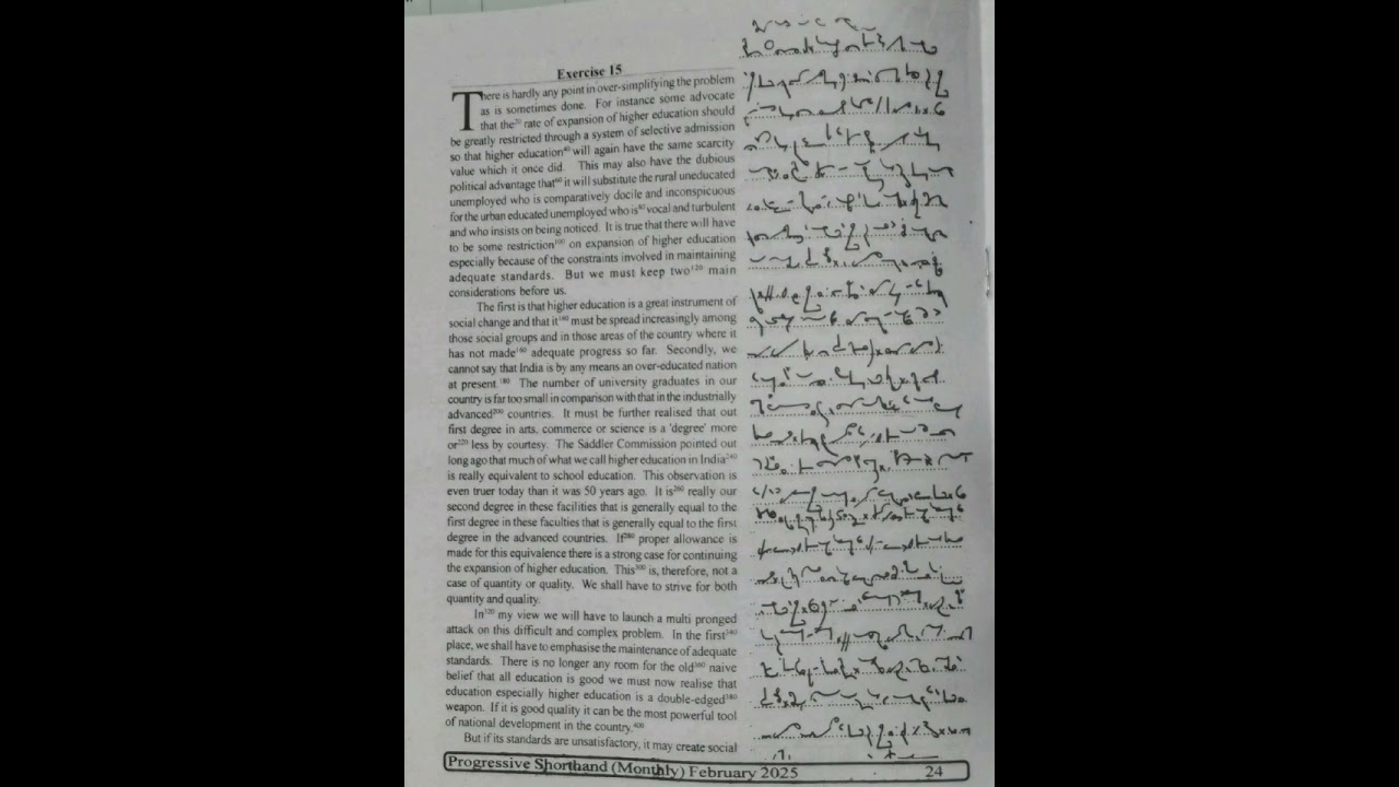 80 WPM   Exercise No 15   English Shorthand   Progressive Magazine February 2025   #shorthand