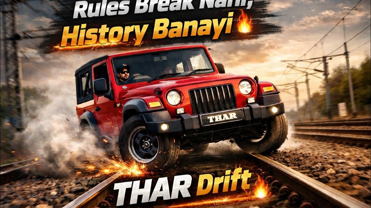 Railway Track Pe THAR Ka Khatarnak Drift 😱🔥 | Infinite Gaming Hub