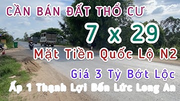 CHỦ GỬI ĐẤT MẶT TIỀN QUỐC LỘ N2 NGANG 7 x 29 THỔ CƯ HẾT GIÁ BÁN 3 TỶ BỚT LỘC KHÁCH MUA