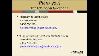 Famous SAMHSA National Strategy Grant: Pre-Application RFA Webinar for Applicant Profile