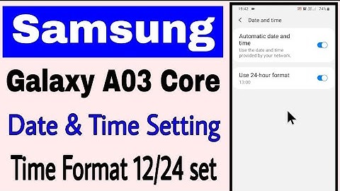 samsung galaxy A03 Core me date & time kaise set kare ।। samsung galaxy A03 Core time format Change