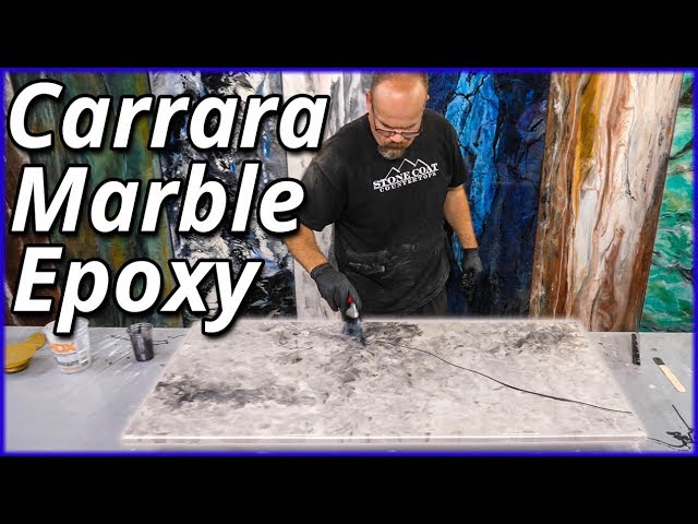 White Exotic Marble Epoxy Color Kit 4 Gallon Epoxy Kit stone Coat