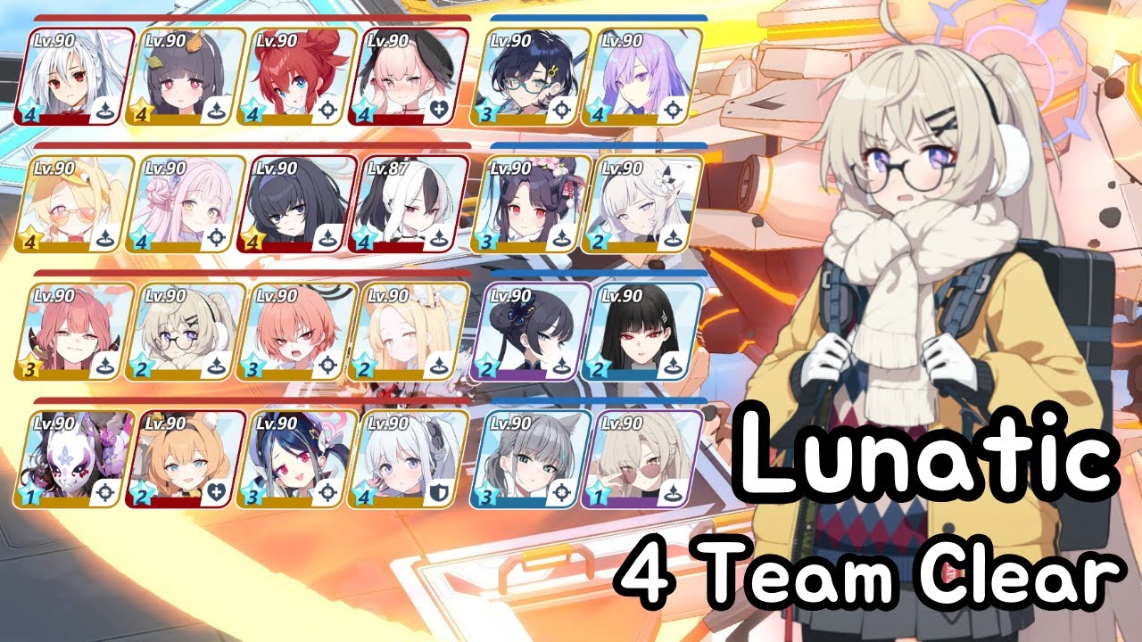 [Blue Archive] Hod S7 Lunatic (Urban) - 4 Team Clear - 51,818,568 - No Duplicate Students