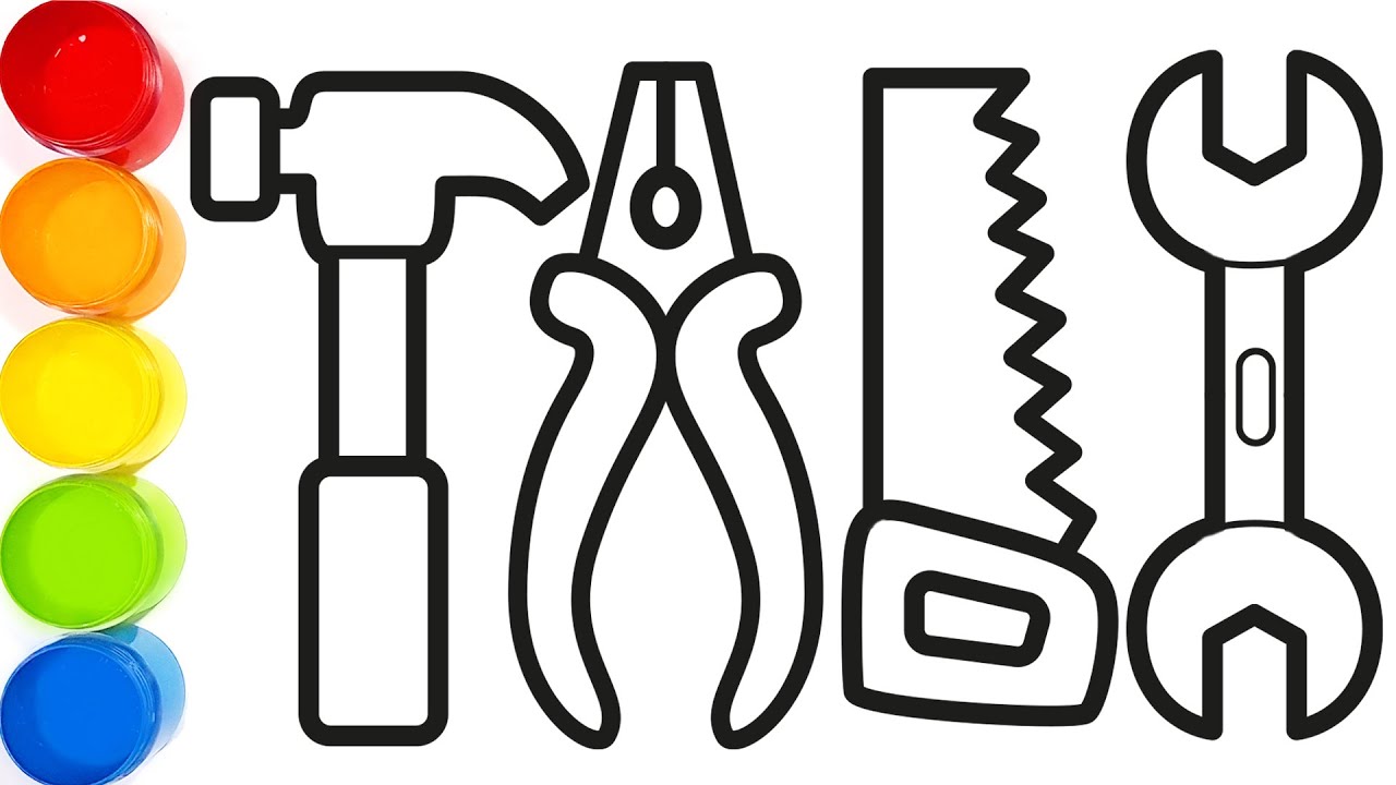 Construction tools drawing for kids