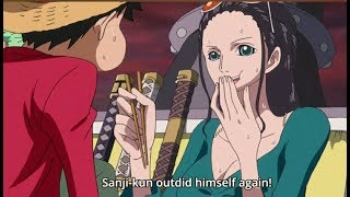 Robin Feeds Luffy Reaction Sub
