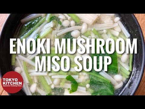 Enoki Tofu Miso Soup