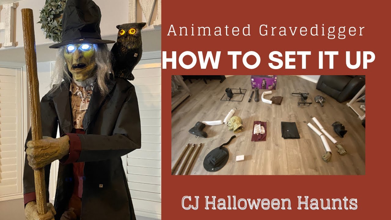 Home Depot Animated Gravedigger Animatronic StepbyStep Setup