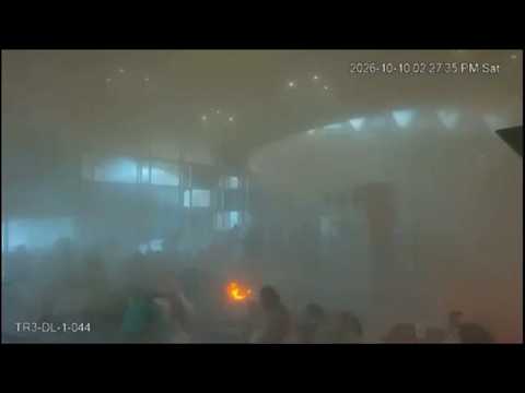 Video shows moment airport in Riyadh was attacked for a second time