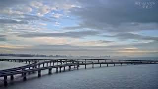 The aerial photography series video of Qingdao: 7.  Jiaozhou Bay Bridge