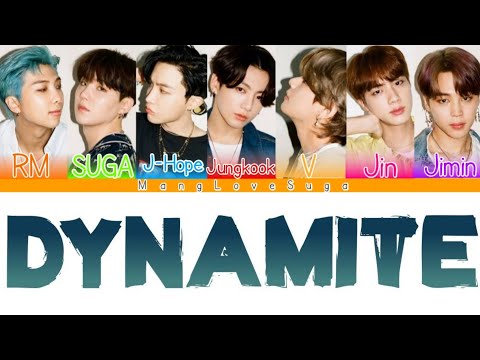 BTS Dynamite Lyrics 방탄소년단 Dynamite Color Coded Lyrics