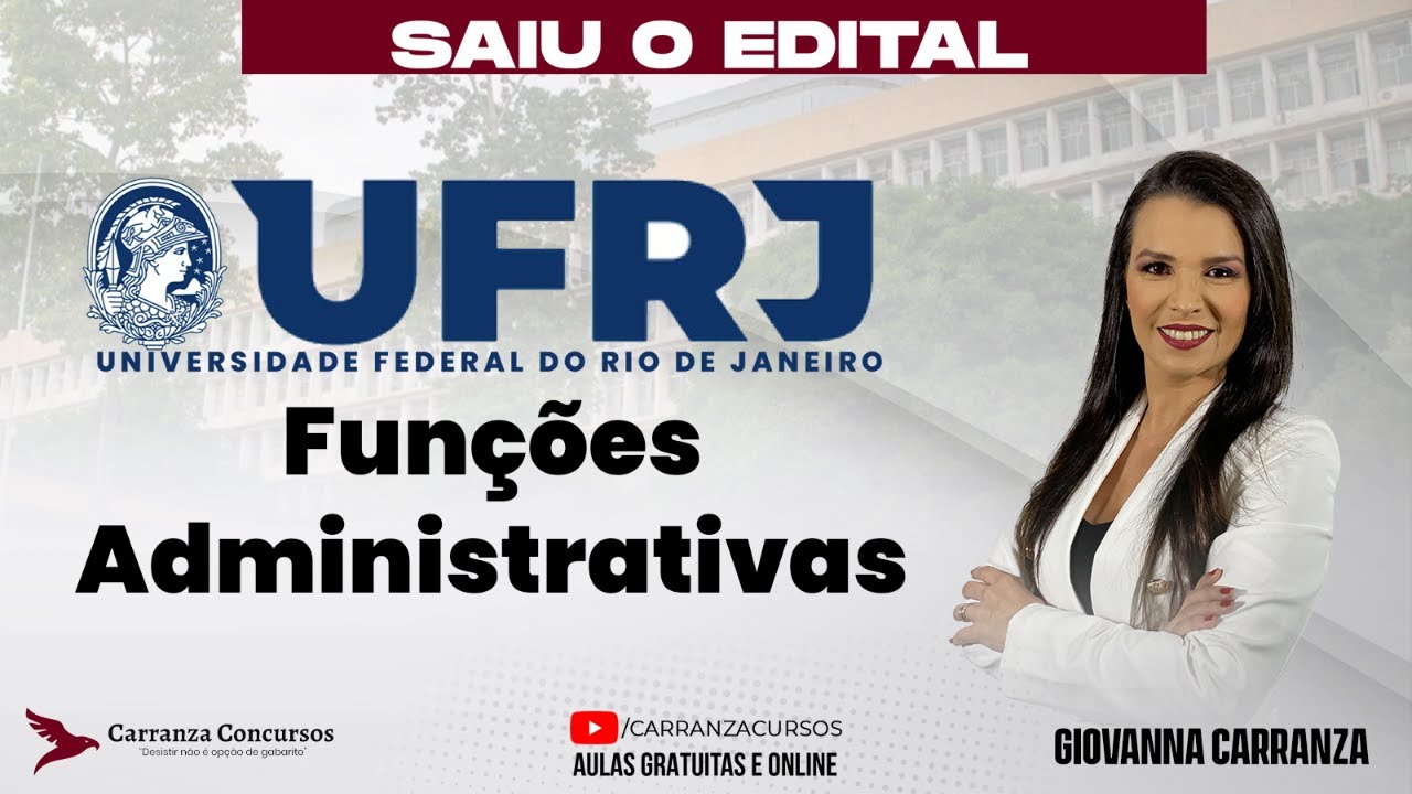 Concurso UFRJ - Funções Administrativas para Prova