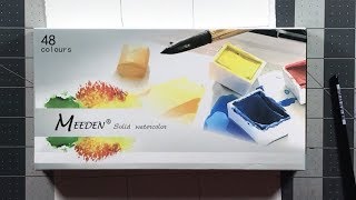 Meeden Watercolor Paints, Paper, Pallete and Brushes Review - In