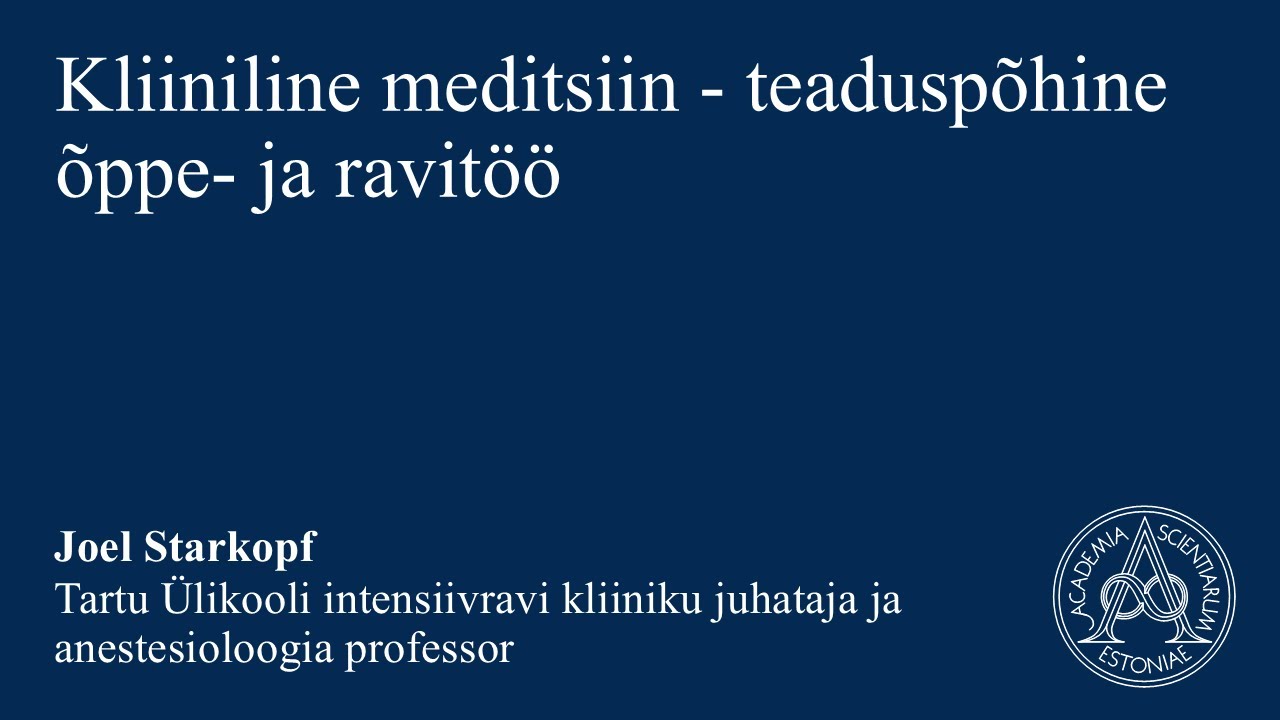2.08 Joel Starkopf, Tartu Ülikooli intensiivravi kliiniku juhataja ja anestesioloogia professor