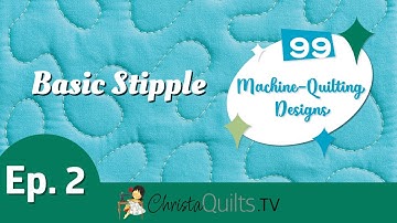99 Designs Episode 2 - How to Free Motion Quilt Stipple