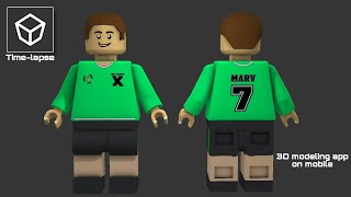 How I create LEGO characters with 3D modeling app on mobile | Time-lapse screenshot 2