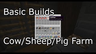 Basic Cow/Sheep/Pig Farm - Minecraft 1.13.2 - Basic Builds